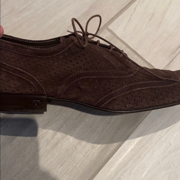 Men’s Louis Vuitton Brown Suede Saddle Shoe Sz 8 - Picture 2 of 6